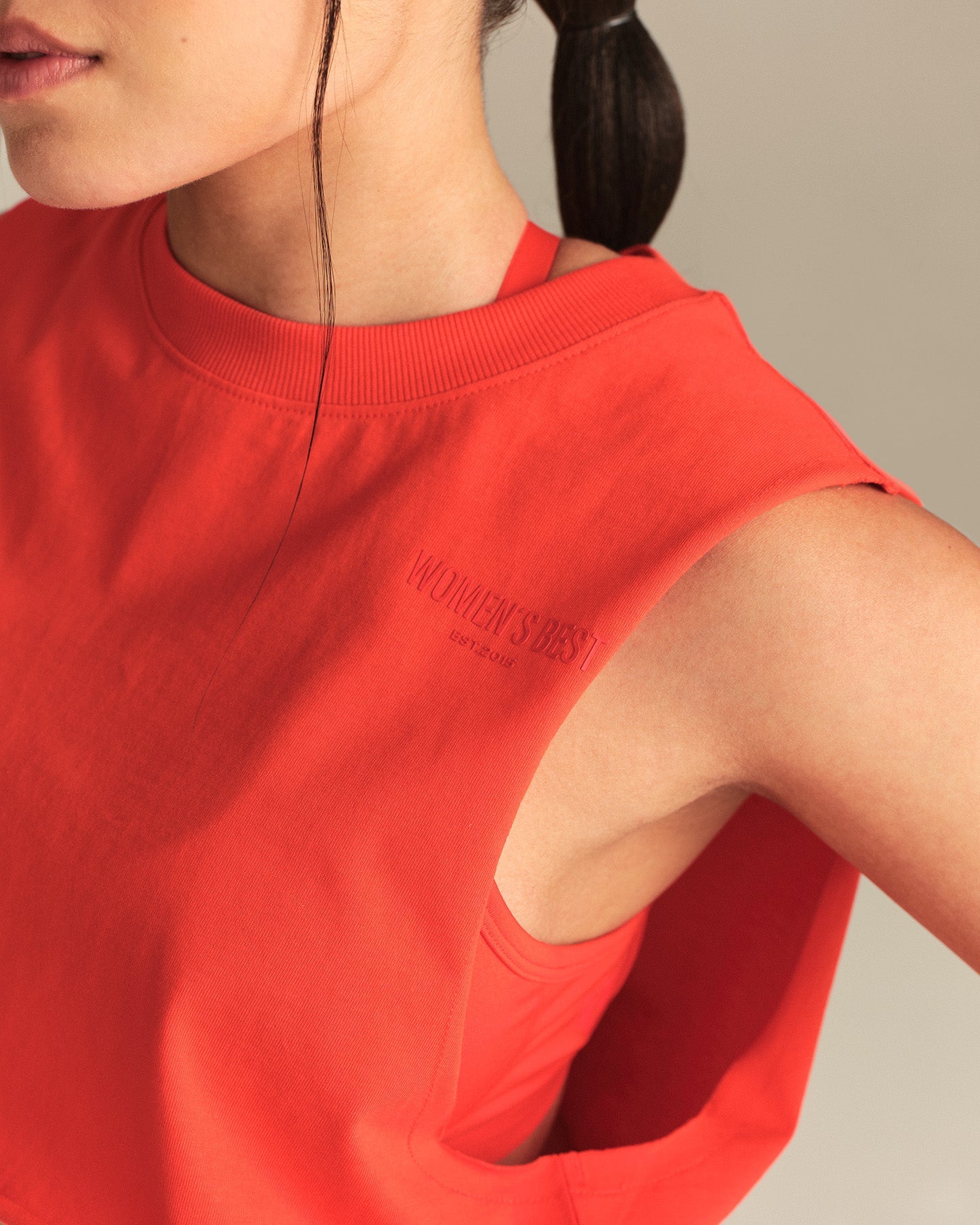 Comfort Drop Armhole Tank | Lava Red