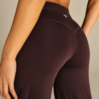 Essential Wrap High Waist Straight Leg Pants | Cafe Noir