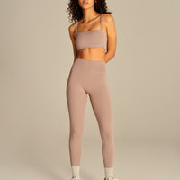 Essential High Waist Leggings | Mauve Taupe