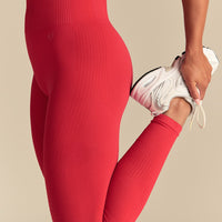 Power Seamless Leggings | Spicy Red