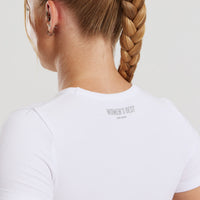 Comfort Ribbed Cropped T-Shirt | White