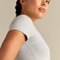 Cotton Contour Short Sleeve T-Shirt | Grey Marl