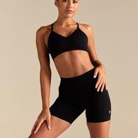 Emphasize V-Neck Bra | Black