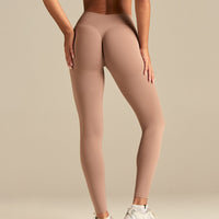 Emphasize Mid Waist Leggings | Mauve Taupe