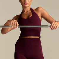 Essential Halter Tank | Merlot