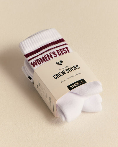Premium Crew Stripe Socks (3PK) | Oxford Red/Cafe Noir/Black (3/6)