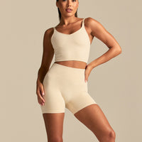 Power Enhanced High Waist Shorts | Off White (3/6)