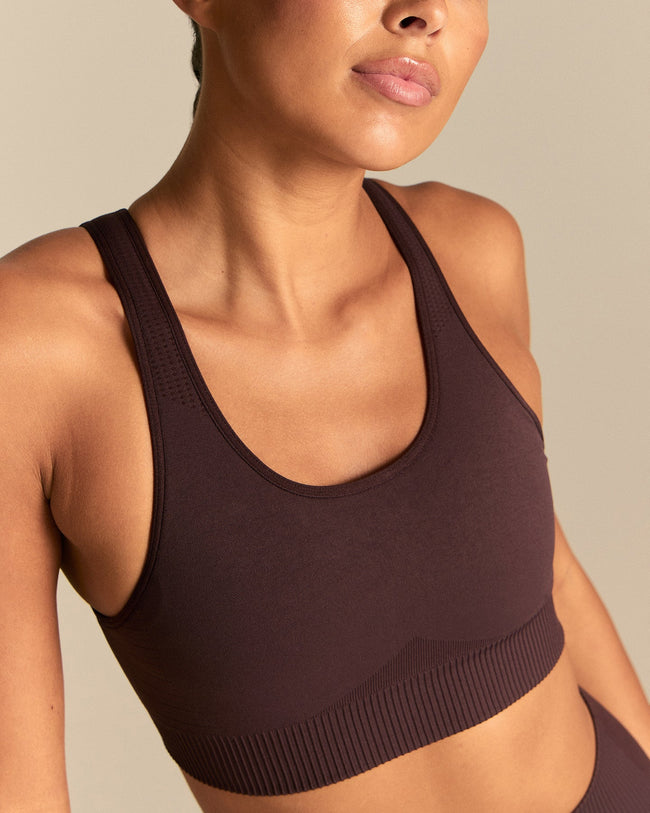 Power Adjustable Sports Bra | Cafe Noir (3/6)