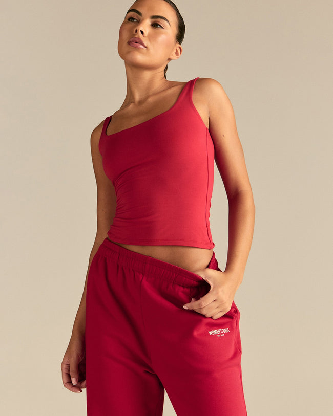 Smooth Contour Midi Square Neck Tank | Candy Apple