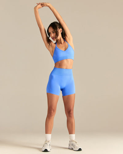 Define 2.0 Halter Neck Bra | Chambray Blue