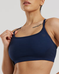 Motion Seamless Straight Neck Bra | Sapphire Blue