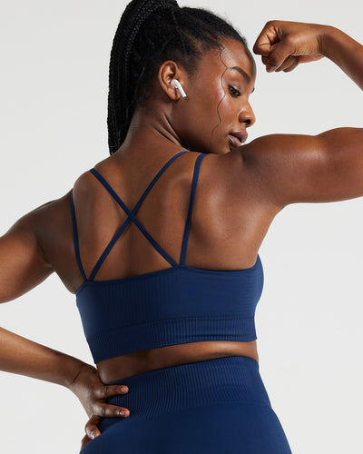 Power Seamless Sports Bra | Sapphire Blue