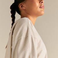 Comfort Oversized Long Sleeve T-Shirt | Vintage Stone