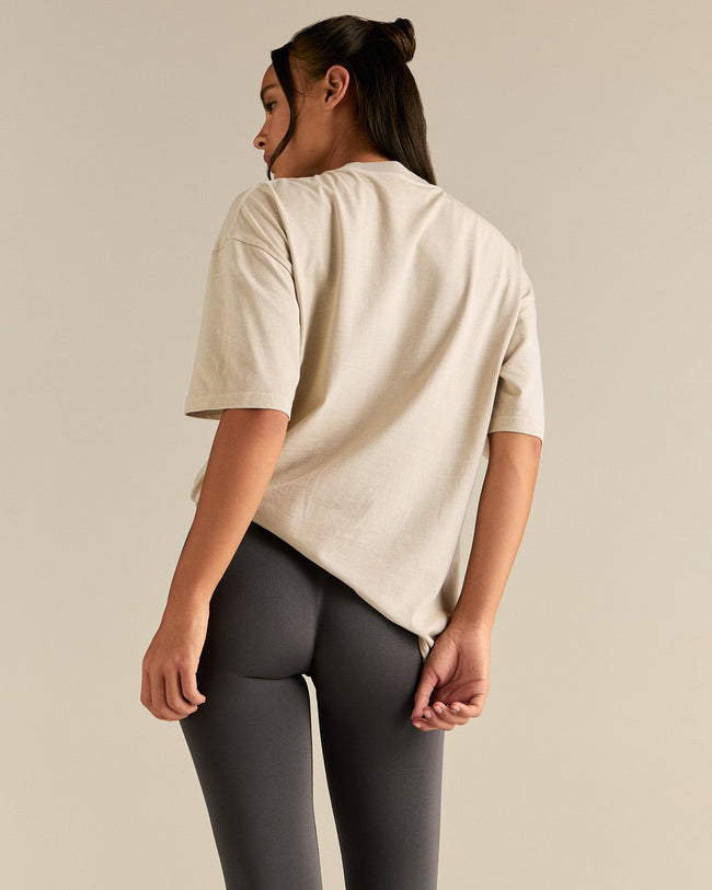 Comfort Oversized Short Sleeve T-Shirt | Vintage Stone