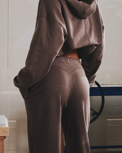 Comfort Cuffed Hem Joggers | Milk Chocolate