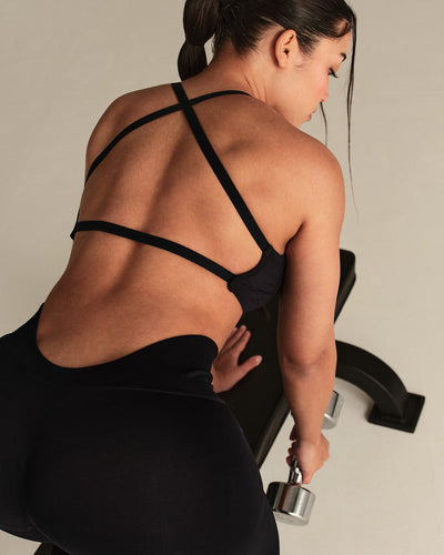 Define 2.0 Seamless Cross Back Bra | Black