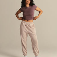 Smooth Contour Midi Short Sleeve T-Shirt | Deep Mocha