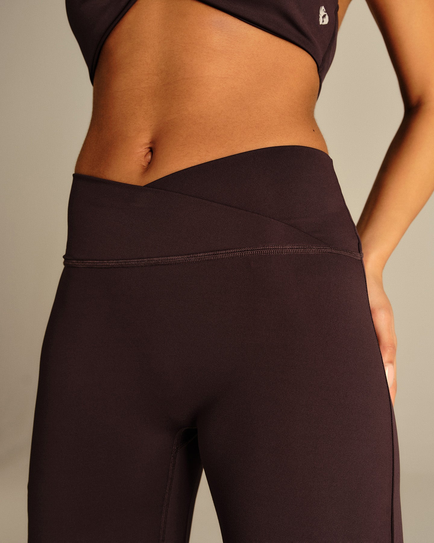 Essential Wrap High Waist Straight Leg Pants | Cafe Noir