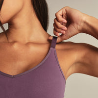 Power Seamless Built-In Bra Tank | Dusk Plum