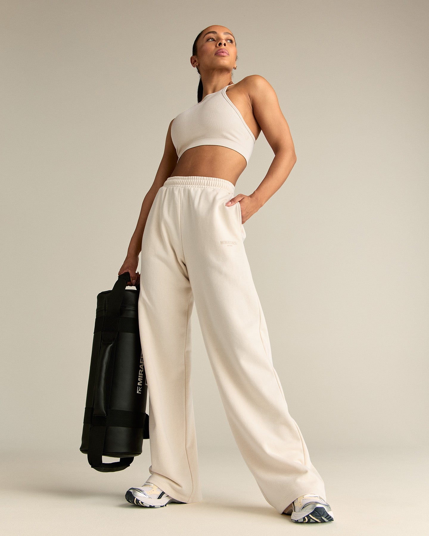 Comfort Lightweight Straight Leg Joggers | Off White