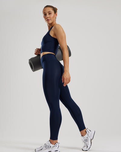 Essential Crop Tank Top | Sapphire Blue