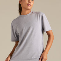 Comfort Oversized Hook Up T-Shirt | Silver Grey Marl
