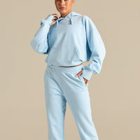 Comfort Oversized Hook Up Hoodie | Blue Haze