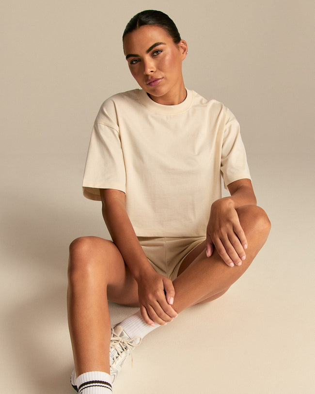 Comfort Athletic Club Cropped T-Shirt | Off White (4/6)
