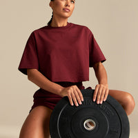 Comfort Athletic Club Cropped T-Shirt | Oxford Red (4/6)