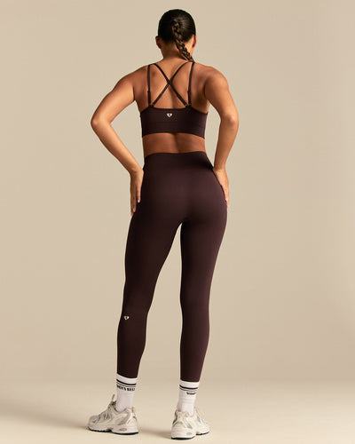 Power Adjustable Sports Bra | Cafe Noir (4/6)