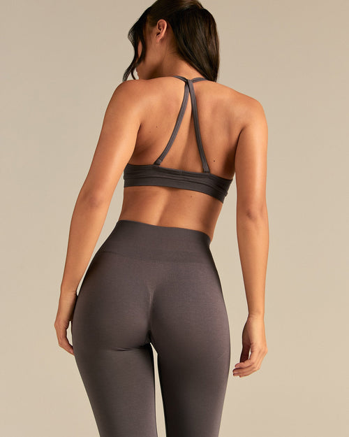 Define 2.0 Scrunch V-Neck Bra | Slate Grey