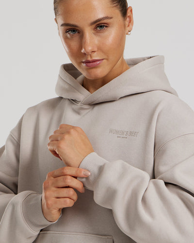 Ajio Womens Hoodie Beige Hoodie Tommy Hilfiger Comfort Oversized