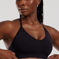 Define 2.0 Seamless Halter Neck Bra | Black