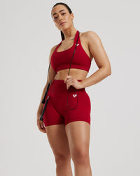 Power Seamless Halter Neck Bra | Chilli Red