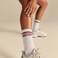 Premium Crew Stripe Socks (3PK) | Oxford Red/Cafe Noir/Black (5/6)