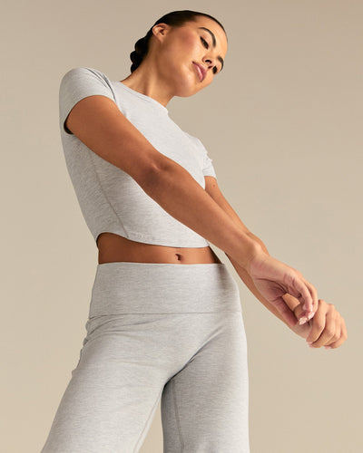 Cotton Contour Short Sleeve T-Shirt | Grey Marl