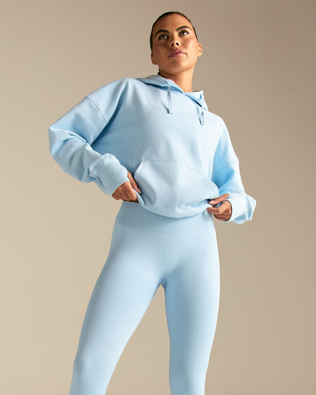 Comfort Oversized Hook Up Hoodie | Blue Haze