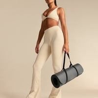Power High Waist Flared Leggings | Off White (6/6)