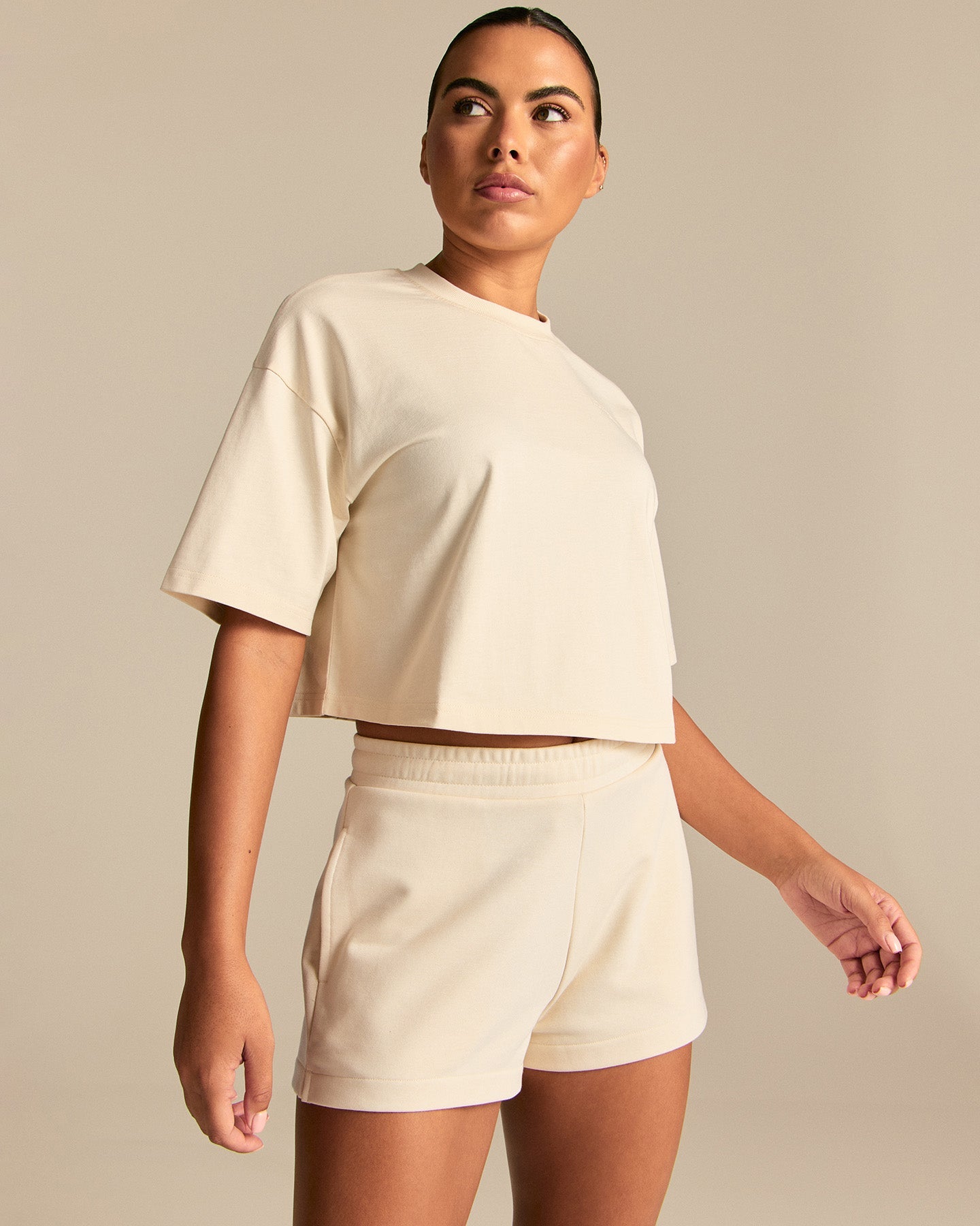 Comfort Athletic Club Cropped T-Shirt | Off White (6/6)