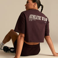 Comfort Athletic Club Cropped T-Shirt | Cafe Noir (6/6)