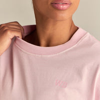 Comfort Summer Sweat Squad Graphic T-Shirt | Vintage Ballet Pink