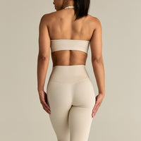 Motion Seamless Halter Bra | Off White