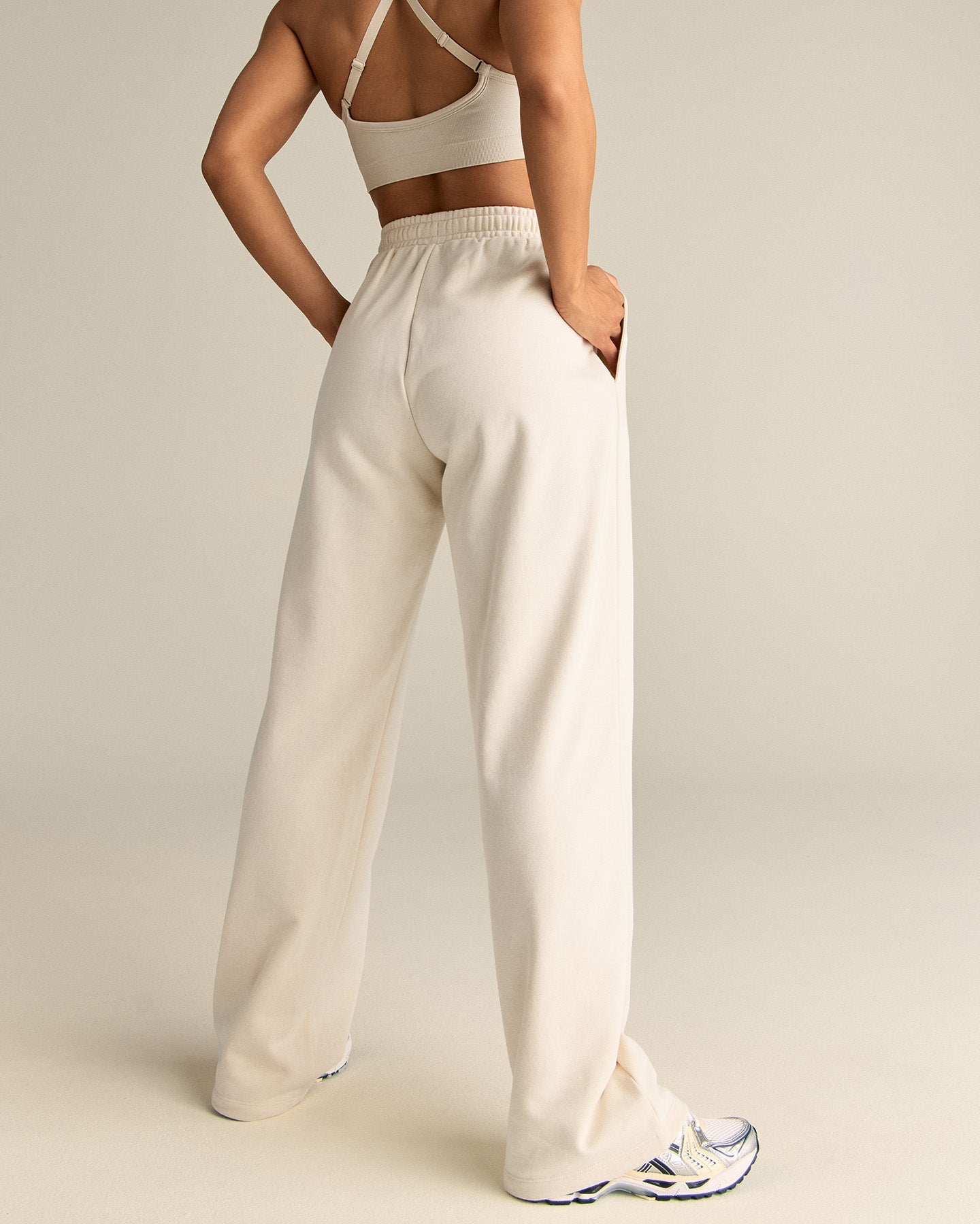 Comfort Lightweight Straight Leg Joggers | Off White