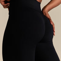 Power Seamless Scrunch Leggings | Black