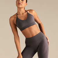 Define 2.0 Seamless Halter Neck Bra | Slate Grey
