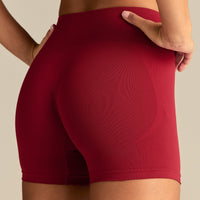 Define 2.0 High Waist Scrunch Shorts 4" | True Red