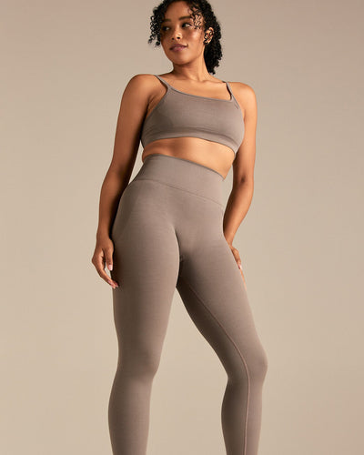 Motion Seamless Straight Neck Bra | Taupe Grey