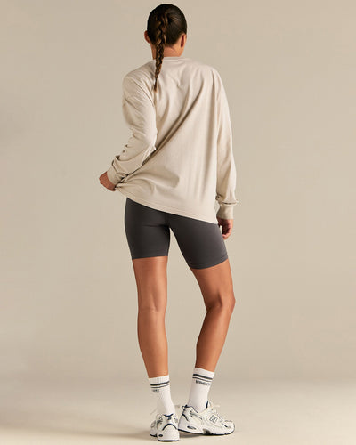 Comfort Oversized Long Sleeve T-Shirt | Vintage Stone