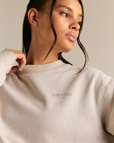 Comfort Outdoor Cropped Crew Neck | Stone