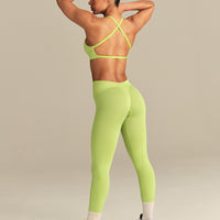 Define 2.0 Seamless Cross Back Bra | Lime Punch